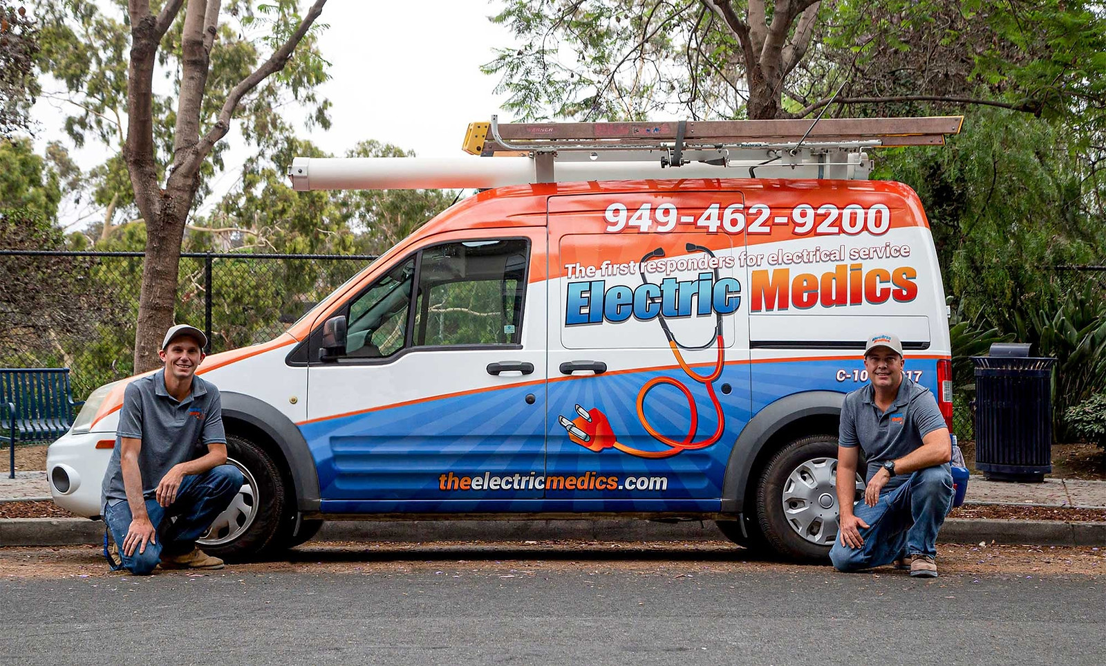 Electric Medics van and technicians